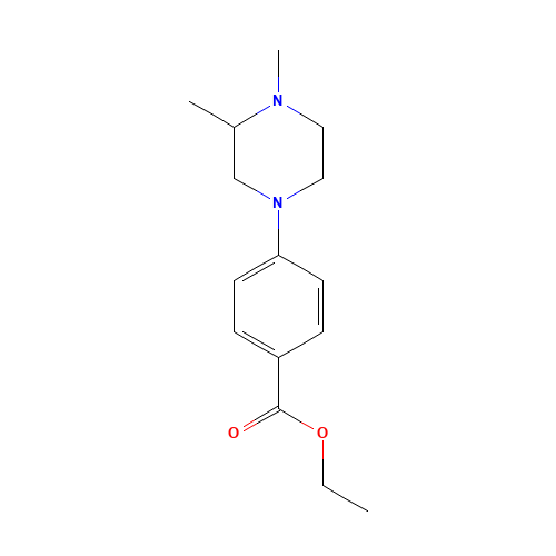 ethyl 4-(3,4-dimethylpiperazin-1-yl)benzoate (CAS: 1035271-03-4) - Chemical Structure and Molecular Formula 