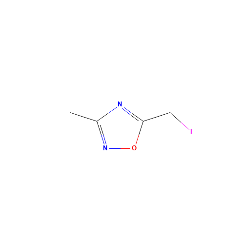 5-(iodomethyl)-3-methyl-1,2,4-oxadiazole (CAS: 1093879-48-1) - Chemical Structure and Molecular Formula 