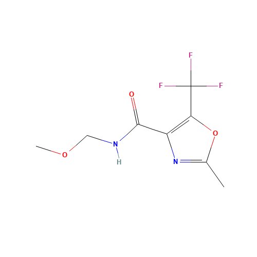 N-(methoxymethyl)-2-methyl-5-(trifluoromethyl)-1,3-oxazole-4-carboxamide (CAS: 1357098-06-6) - Chemical Structure and Molecular Formula 