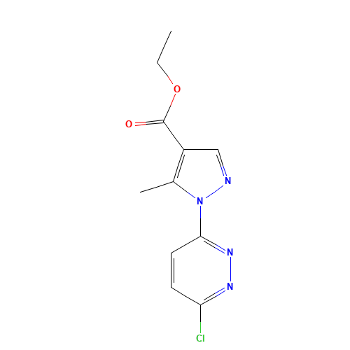 ethyl 1-(6-chloropyridazin-3-yl)-5-methylpyrazole-4-carboxylate (CAS: 303144-30-1) - Chemical Structure and Molecular Formula 