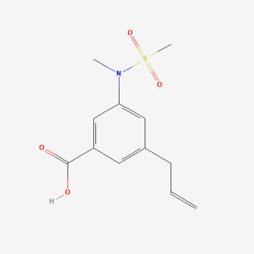 3-[methyl(methylsulfonyl)amino]-5-prop-2-enylbenzoic acid (CAS: 847157-50-0) - Chemical Structure and Molecular Formula 