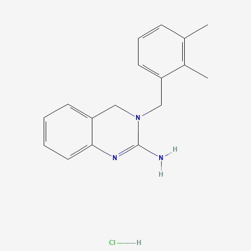 3-[(2,3-dimethylphenyl)methyl]-4H-quinazolin-2-amine;hydrochloride (CAS: 75063-99-9) - Chemical Structure and Molecular Formula 