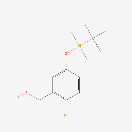 [2-bromo-5-[tert-butyl(dimethyl)silyl]oxyphenyl]methanol (CAS: 906673-48-1) - Chemical Structure and Molecular Formula 