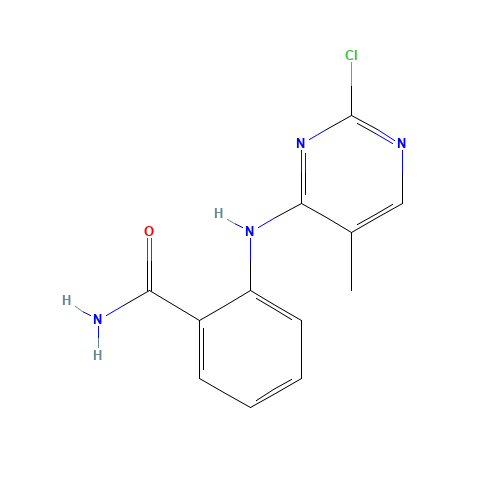 2-[(2-chloro-5-methylpyrimidin-4-yl)amino]benzamide (CAS: 325702-63-4) - Chemical Structure and Molecular Formula 