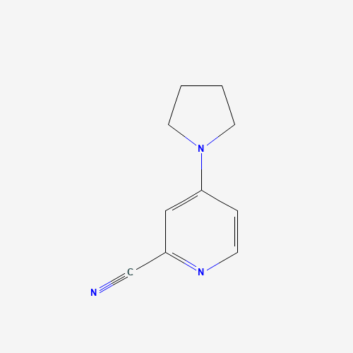 4-pyrrolidin-1-ylpyridine-2-carbonitrile (CAS: 127680-86-8) - Chemical Structure and Molecular Formula 
