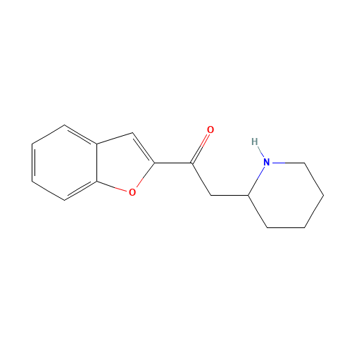 1-(1-benzofuran-2-yl)-2-piperidin-2-ylethanone (CAS: 475144-89-9) - Chemical Structure and Molecular Formula 
