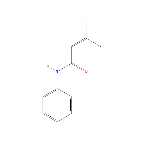 3-methyl-N-phenylbut-2-enamide (CAS: 13209-80-8) - Chemical Structure and Molecular Formula 
