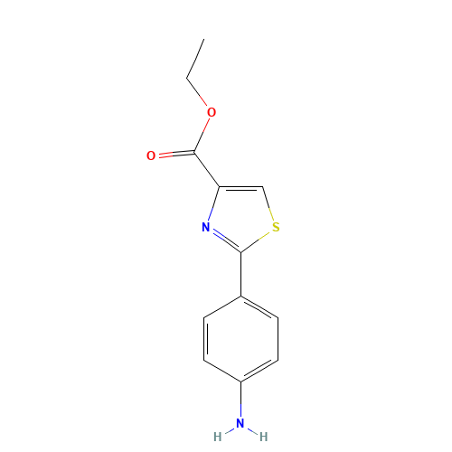 ethyl 2-(4-aminophenyl)-1,3-thiazole-4-carboxylate (CAS: 730234-73-8) - Chemical Structure and Molecular Formula 