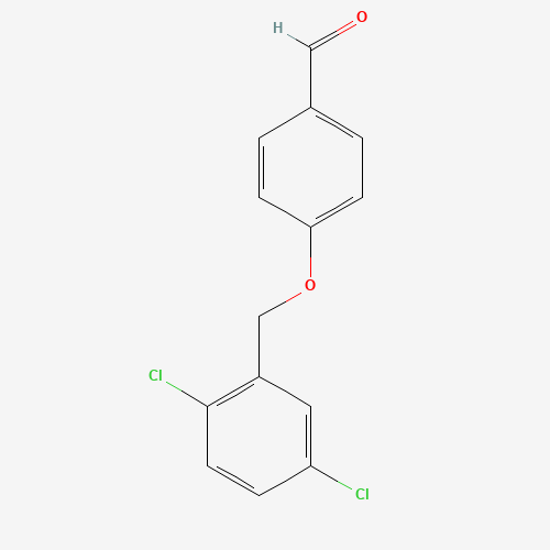 4-[(2,5-dichlorophenyl)methoxy]benzaldehyde (CAS: 1334929-40-6) - Chemical Structure and Molecular Formula 