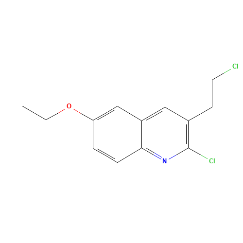 2-chloro-3-(2-chloroethyl)-6-ethoxyquinoline (CAS: 948294-49-3) - Chemical Structure and Molecular Formula 