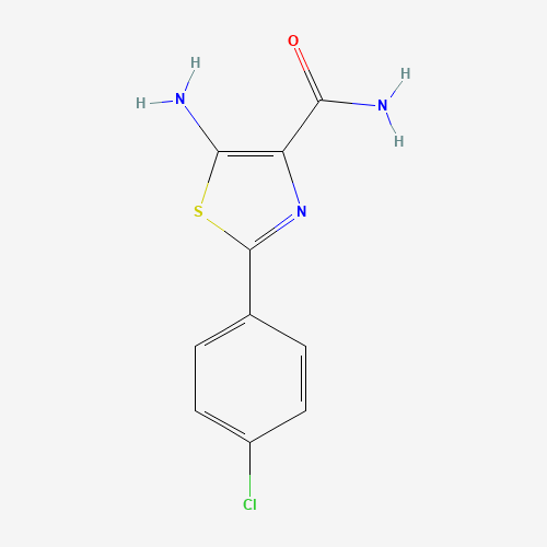 5-amino-2-(4-chlorophenyl)-1,3-thiazole-4-carboxamide (CAS: 1206630-07-0) - Chemical Structure and Molecular Formula 