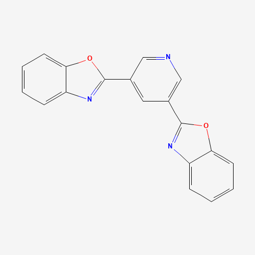 2-[5-(1,3-benzoxazol-2-yl)pyridin-3-yl]-1,3-benzoxazole (CAS: 1223748-38-6) - Chemical Structure and Molecular Formula 