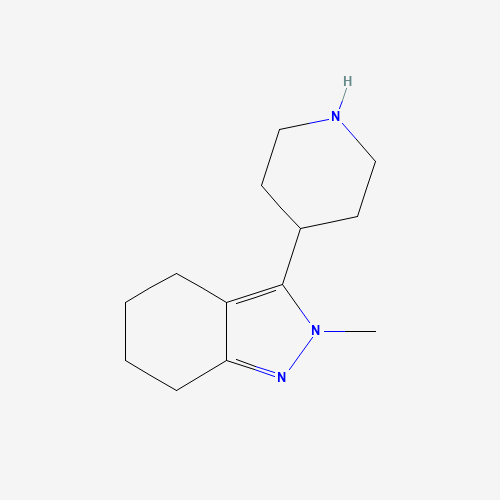 2-methyl-3-piperidin-4-yl-4,5,6,7-tetrahydroindazole (CAS: 419571-65-6) - Chemical Structure and Molecular Formula 