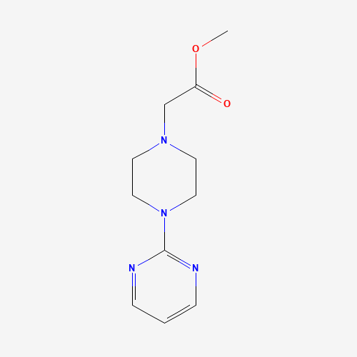 methyl 2-(4-pyrimidin-2-ylpiperazin-1-yl)acetate (CAS: 896213-29-9) - Chemical Structure and Molecular Formula 