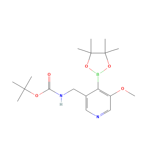 tert-butyl N-[[5-methoxy-4-(4,4,5,5-tetramethyl-1,3,2-dioxaborolan-2-yl)pyridin-3-yl]methyl]carbamate (CAS: 1247726-98-2) - Related Chemical Product