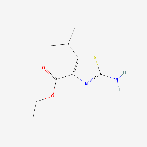 ethyl 2-amino-5-propan-2-yl-1,3-thiazole-4-carboxylate (CAS: 77505-83-0) - Chemical Structure and Molecular Formula 