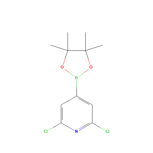 2,6-dichloro-4-(4,4,5,5-tetramethyl-1,3,2-dioxaborolan-2-yl)pyridine (CAS: 408492-27-3) - Chemical Structure and Molecular Formula 