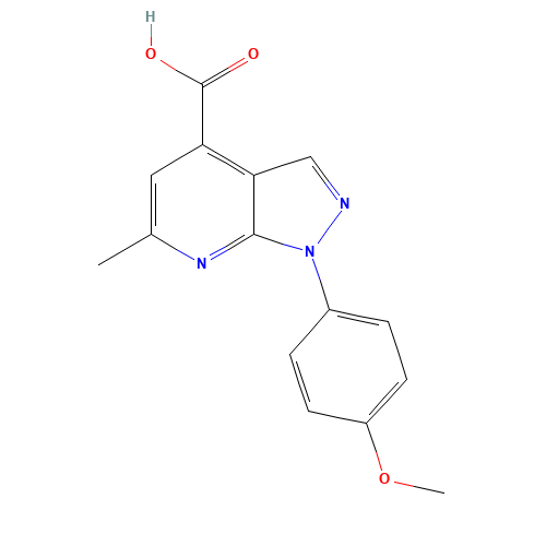 1-(4-methoxyphenyl)-6-methylpyrazolo[3,4-b]pyridine-4-carboxylic acid (CAS: 1417333-15-3) - Related Chemical Product