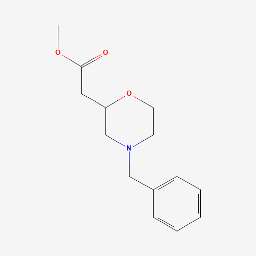 methyl 2-(4-benzylmorpholin-2-yl)acetate (CAS: 766539-34-8) - Chemical Structure and Molecular Formula 