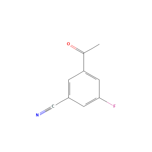 3-acetyl-5-fluorobenzonitrile (CAS: 105515-21-7) - Chemical Structure and Molecular Formula 