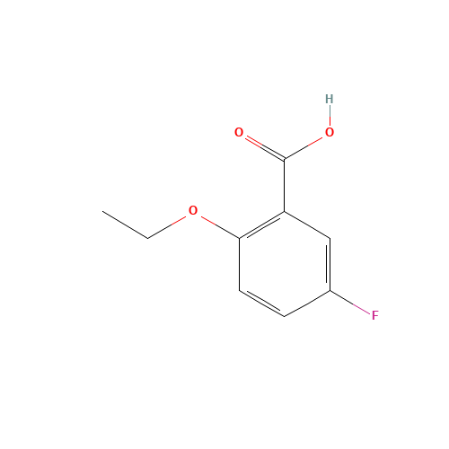 2-ethoxy-5-fluorobenzoic acid (CAS: 445-93-2) - Chemical Structure and Molecular Formula 