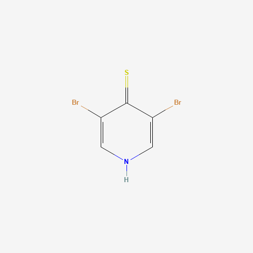 3,5-dibromo-1H-pyridine-4-thione (CAS: 63905-95-3) - Chemical Structure and Molecular Formula 