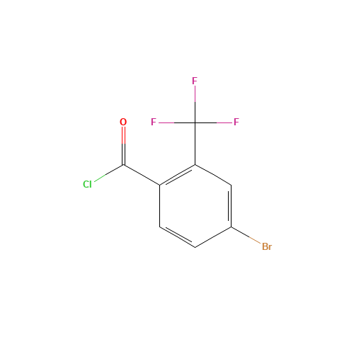 4-bromo-2-(trifluoromethyl)benzoyl chloride (CAS: 104356-17-4) - Chemical Structure and Molecular Formula 