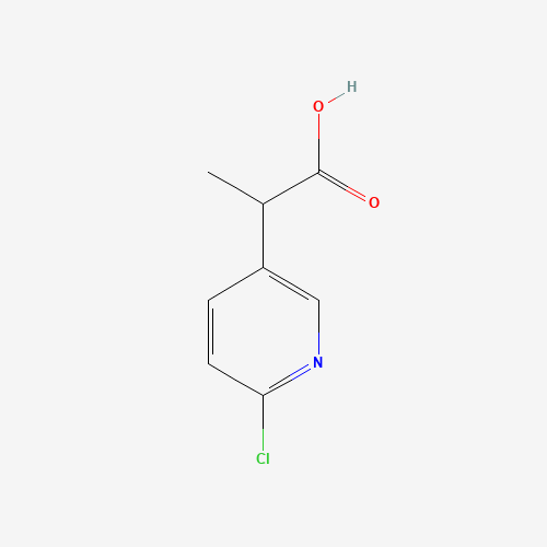 2-(6-chloropyridin-3-yl)propanoic acid (CAS: 866629-21-2) - Chemical Structure and Molecular Formula 