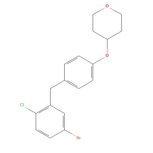 4-[4-[(5-bromo-2-chlorophenyl)methyl]phenoxy]oxane (CAS: 915095-91-9) - Related Chemical Product