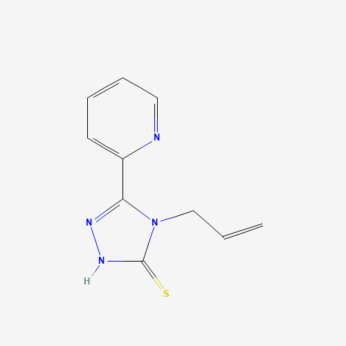 4-prop-2-enyl-3-pyridin-2-yl-1H-1,2,4-triazole-5-thione (CAS: 91813-63-7) - Chemical Structure and Molecular Formula 