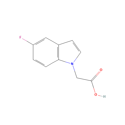 2-(5-fluoroindol-1-yl)acetic acid (CAS: 796071-90-4) - Chemical Structure and Molecular Formula 