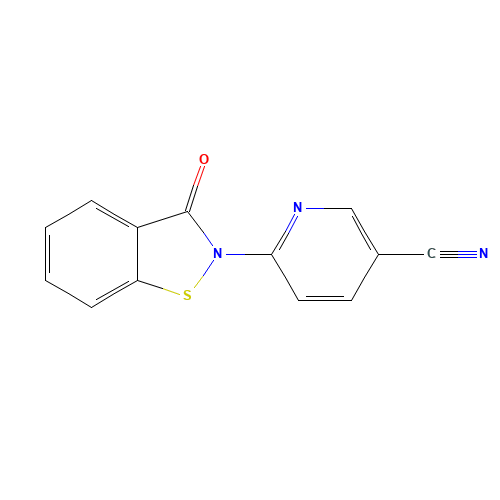 6-(3-oxo-1,2-benzothiazol-2-yl)pyridine-3-carbonitrile (CAS: 78471-94-0) - Related Chemical Product