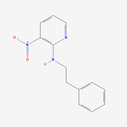 3-nitro-N-(2-phenylethyl)pyridin-2-amine (CAS: 2853-54-5) - Chemical Structure and Molecular Formula 
