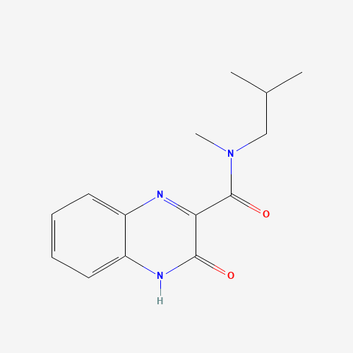 N-methyl-N-(2-methylpropyl)-3-oxo-4H-quinoxaline-2-carboxamide (CAS: 1374849-39-4) - Chemical Structure and Molecular Formula 