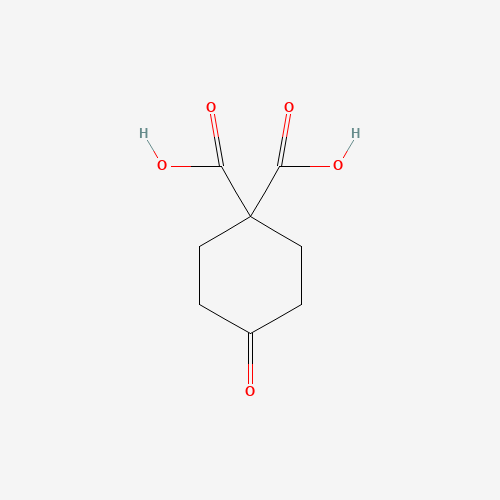 4-oxocyclohexane-1,1-dicarboxylic acid (CAS: 58230-12-9) - Chemical Structure and Molecular Formula 