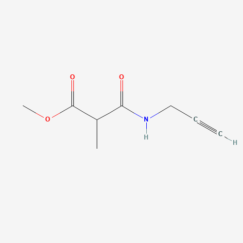 methyl 2-methyl-3-oxo-3-(prop-2-ynylamino)propanoate (CAS: 1350855-51-4) - Chemical Structure and Molecular Formula 