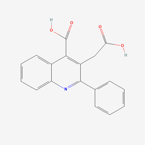 3-(carboxymethyl)-2-phenylquinoline-4-carboxylic acid (CAS: 43071-31-4) - Chemical Structure and Molecular Formula 