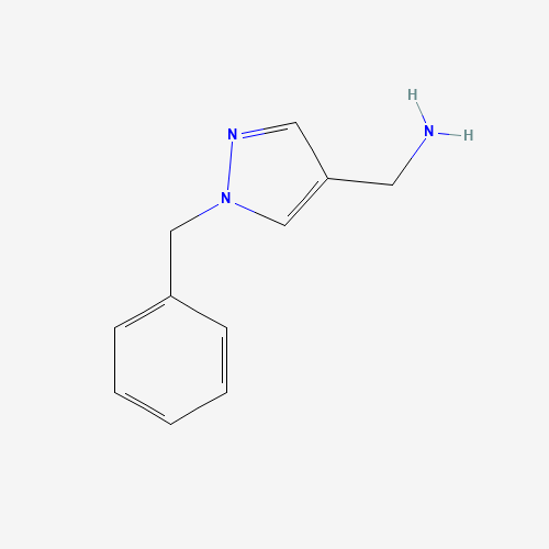 (1-benzylpyrazol-4-yl)methanamine (CAS: 936940-11-3) - Chemical Structure and Molecular Formula 