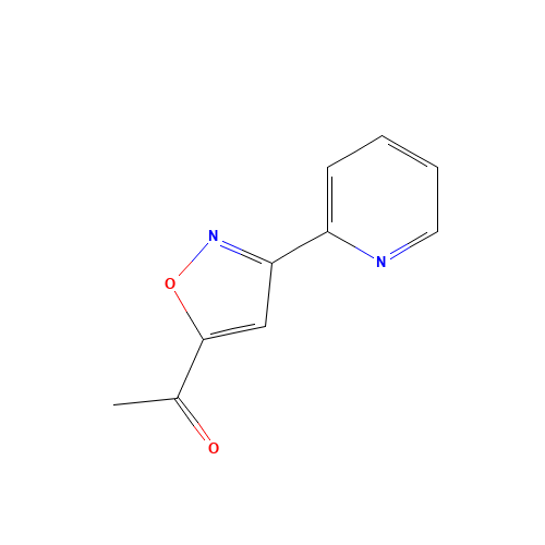 1-(3-pyridin-2-yl-1,2-oxazol-5-yl)ethanone (CAS: 889939-02-0) - Chemical Structure and Molecular Formula 