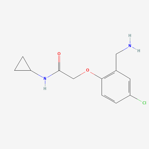 2-[2-(aminomethyl)-4-chlorophenoxy]-N-cyclopropylacetamide (CAS: 195517-92-1) - Chemical Structure and Molecular Formula 