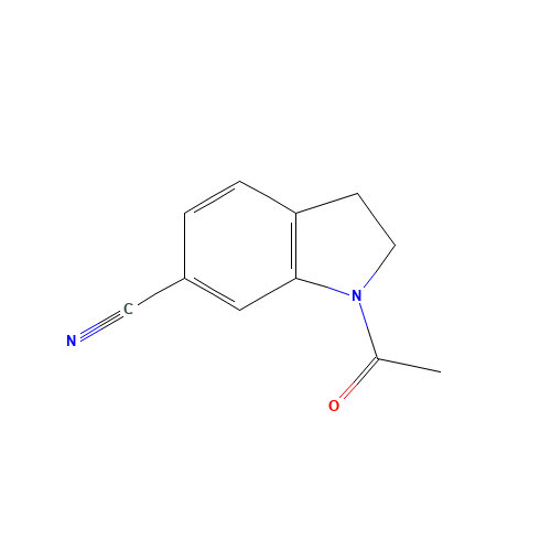1-acetyl-2,3-dihydroindole-6-carbonitrile (CAS: 15861-34-4) - Chemical Structure and Molecular Formula 
