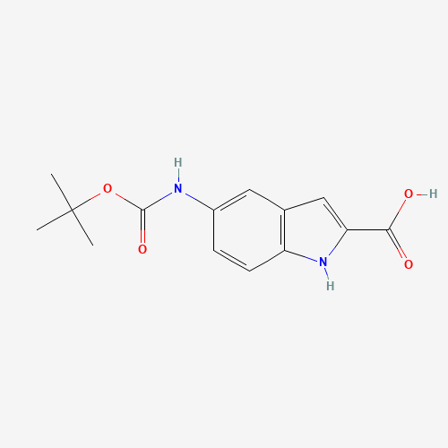 5-[(2-methylpropan-2-yl)oxycarbonylamino]-1H-indole-2-carboxylic acid (CAS: 138730-81-1) - Related Chemical Product