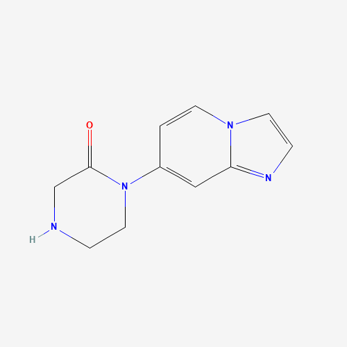 1-imidazo[1,2-a]pyridin-7-ylpiperazin-2-one (CAS: 1400765-20-9) - Chemical Structure and Molecular Formula 