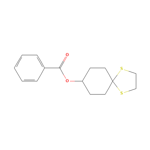 1,4-dithiaspiro[4.5]decan-8-yl benzoate (CAS: 54531-77-0) - Chemical Structure and Molecular Formula 