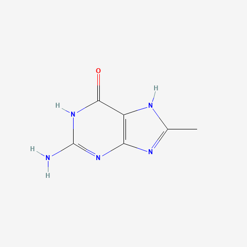 2-amino-8-methyl-3,7-dihydropurin-6-one (CAS: 23662-75-1) - Chemical Structure and Molecular Formula 