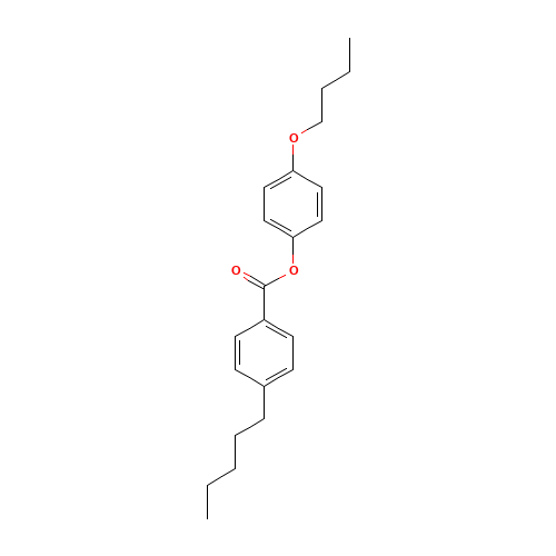 (4-butoxyphenyl) 4-pentylbenzoate (CAS: 51128-24-6) - Chemical Structure and Molecular Formula 