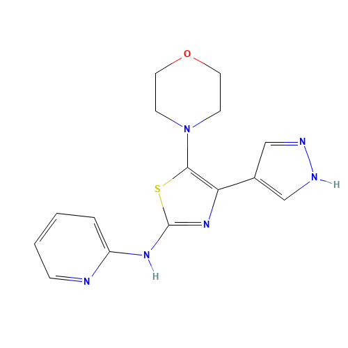 5-morpholin-4-yl-4-(1H-pyrazol-4-yl)-N-pyridin-2-yl-1,3-thiazol-2-amine (CAS: 1235312-49-8) - Related Chemical Product