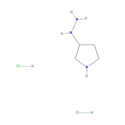 pyrrolidin-3-ylhydrazine;dihydrochloride (CAS: 1305282-81-8) - Chemical Structure and Molecular Formula 