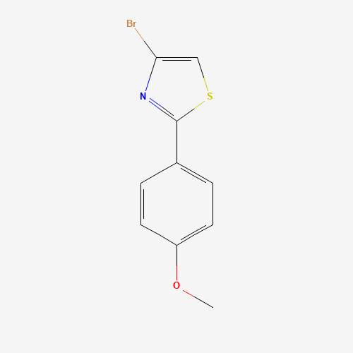 4-bromo-2-(4-methoxyphenyl)-1,3-thiazole (CAS: 1078734-03-8) - Chemical Structure and Molecular Formula 