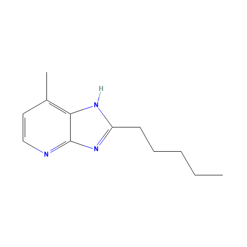 7-methyl-2-pentyl-1H-imidazo[4,5-b]pyridine (CAS: 133240-14-9) - Chemical Structure and Molecular Formula 